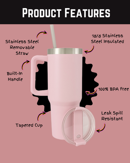 Personalized Ember-1200ml Tumbler With Straw and Lid, Stainless Steel, Insulated